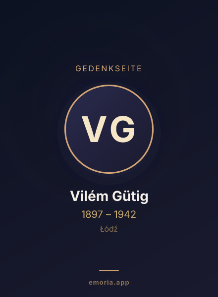 Gedenkportrait von Vilém Gütig