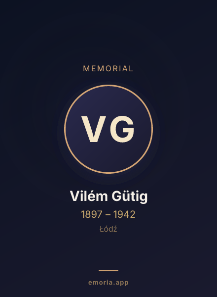 Memorial portrait of Vilém Gütig