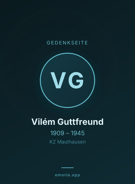 Gedenkportrait von Vilém Guttfreund