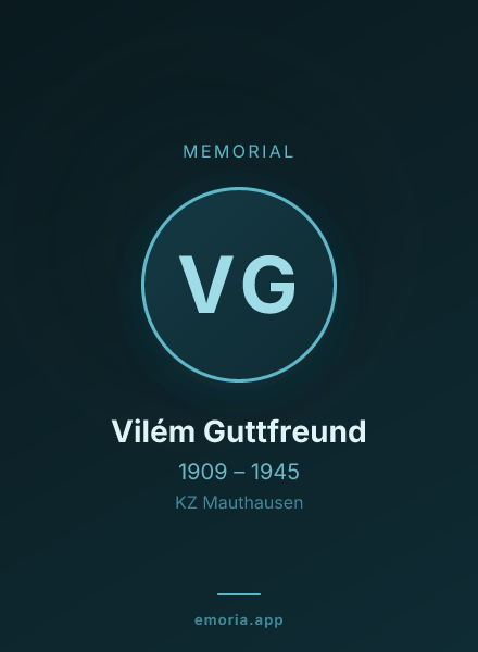 Memorial portrait of Vilém Guttfreund