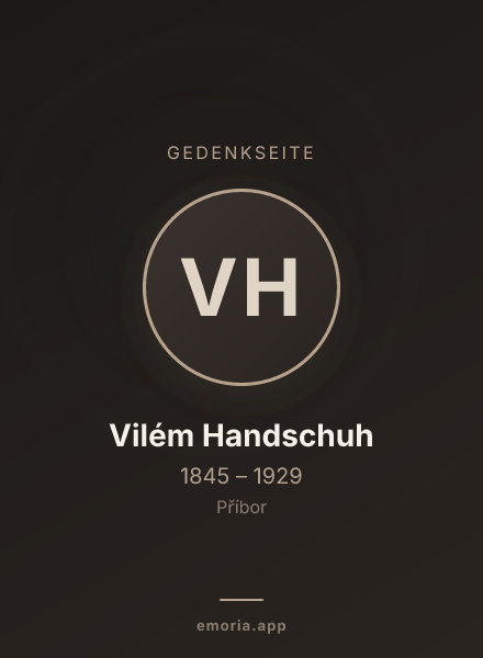 Gedenkportrait von Vilém Handschuh