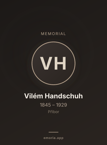Memorial portrait of Vilém Handschuh
