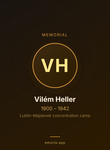 Memorial portrait of Vilém Heller