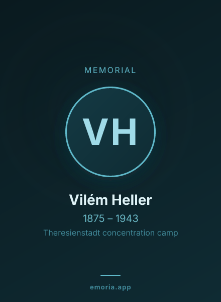 Memorial portrait of Vilém Heller