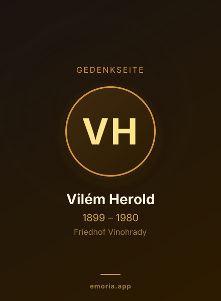 Gedenkportrait von Vilém Herold