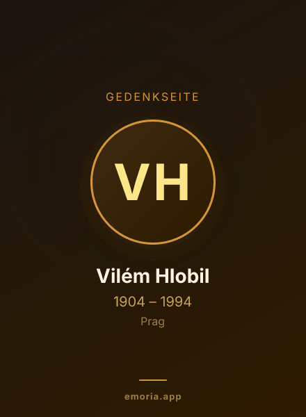 Gedenkportrait von Vilém Hlobil