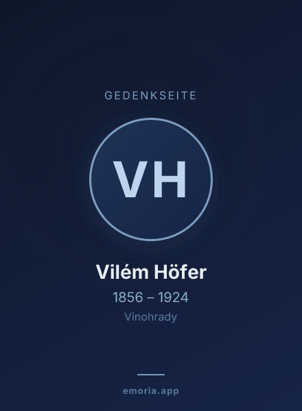 Gedenkportrait von Vilém Höfer