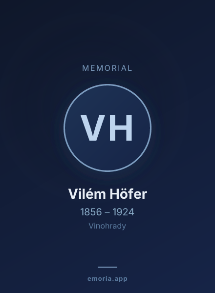 Memorial portrait of Vilém Höfer