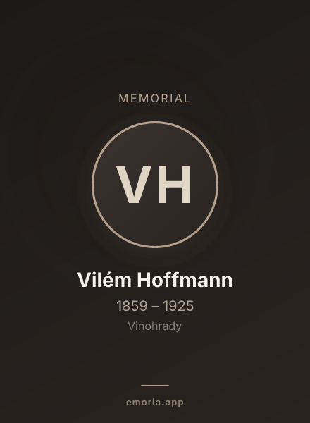 Memorial portrait of Vilém Hoffmann