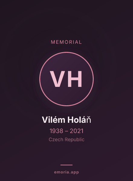 Memorial portrait of Vilém Holáň