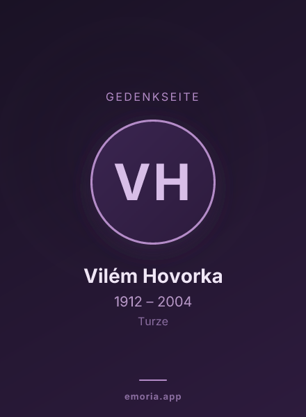 Gedenkportrait von Vilém Hovorka