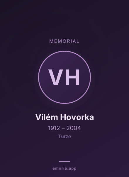 Memorial portrait of Vilém Hovorka