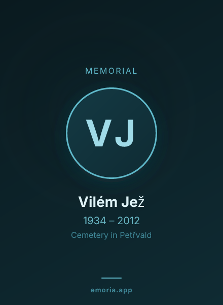 Memorial portrait of Vilém Jež