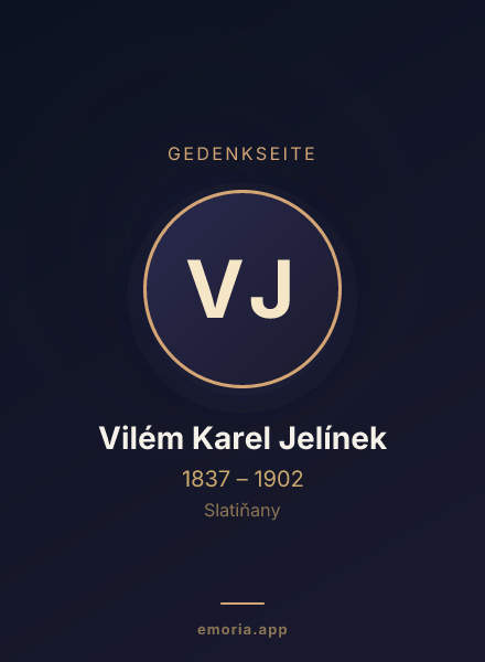 Gedenkportrait von Vilém Karel Jelínek