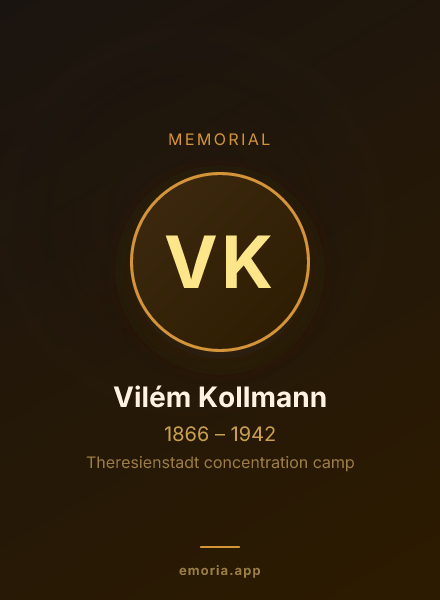Memorial portrait of Vilém Kollmann