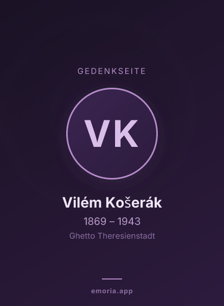Gedenkportrait von Vilém Košerák