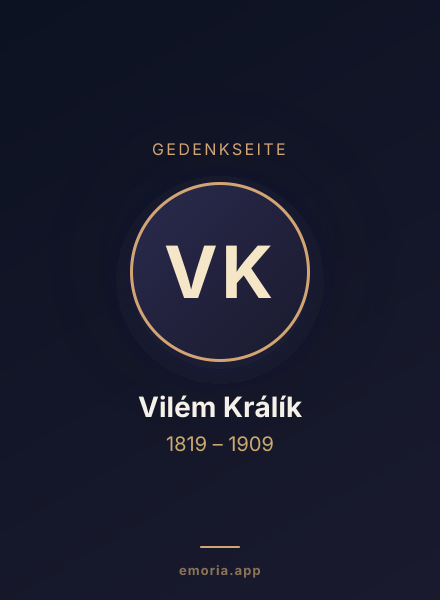 Gedenkportrait von Vilém Králík