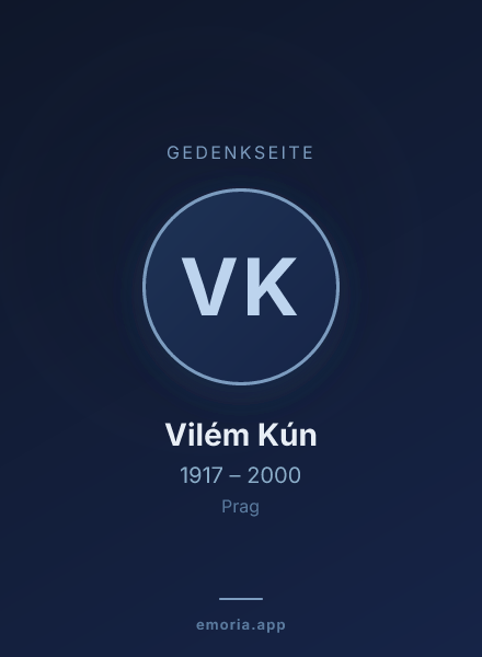 Gedenkportrait von Vilém Kún