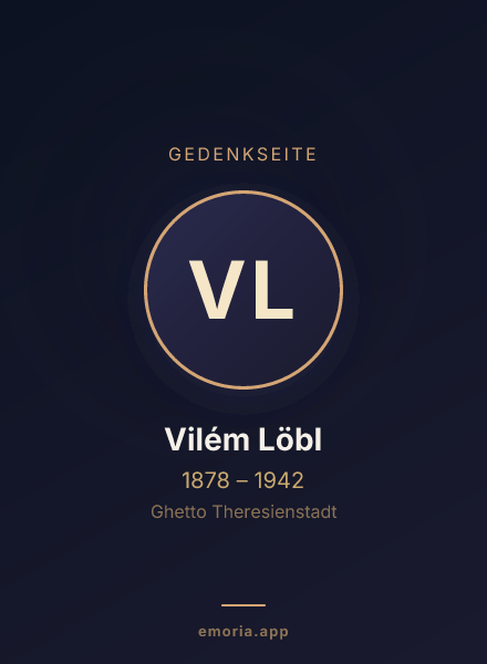 Gedenkportrait von Vilém Löbl