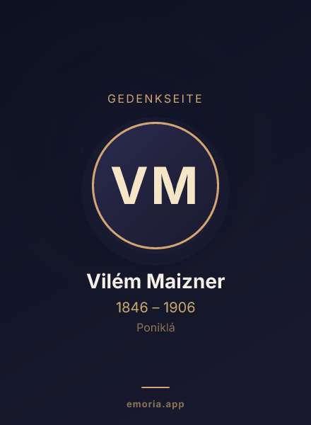 Gedenkportrait von Vilém Maizner