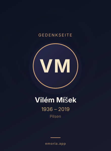 Gedenkportrait von Vilém Míšek
