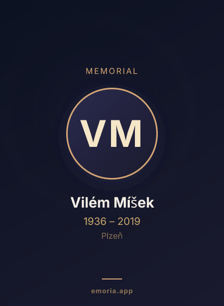 Memorial portrait of Vilém Míšek