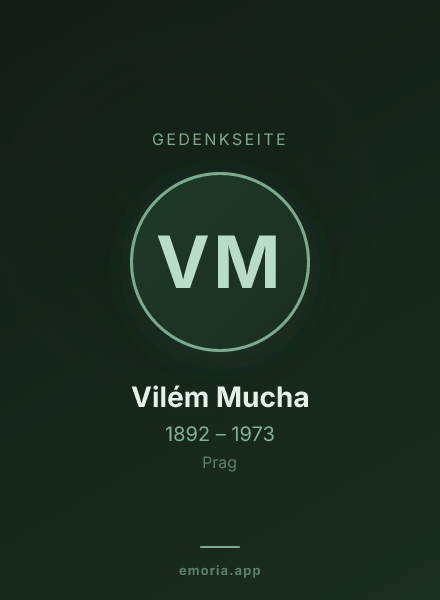 Gedenkportrait von Vilém Mucha