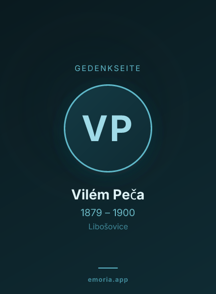 Gedenkportrait von Vilém Peča