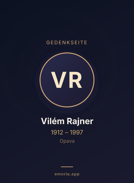 Gedenkportrait von Vilém Rajner