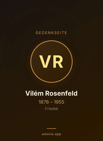 Gedenkportrait von Vilém Rosenfeld