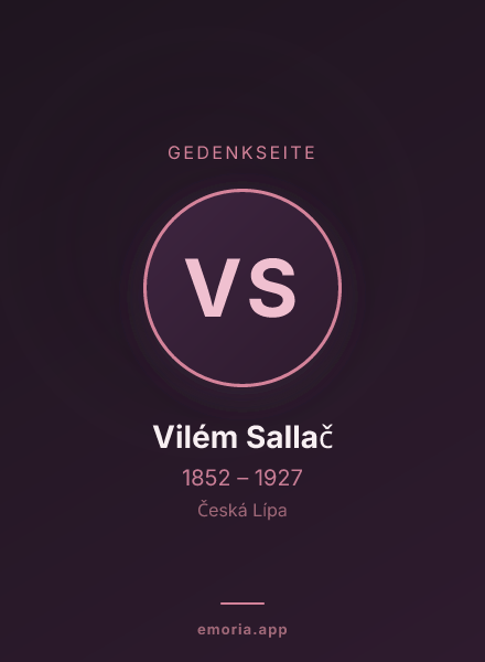 Gedenkportrait von Vilém Sallač