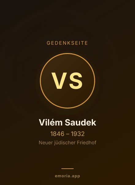 Gedenkportrait von Vilém Saudek