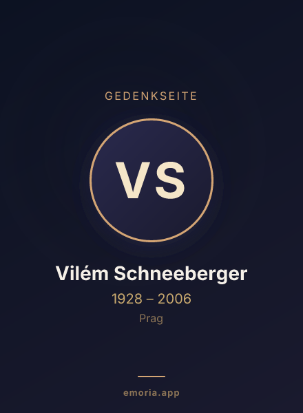 Gedenkportrait von Vilém Schneeberger