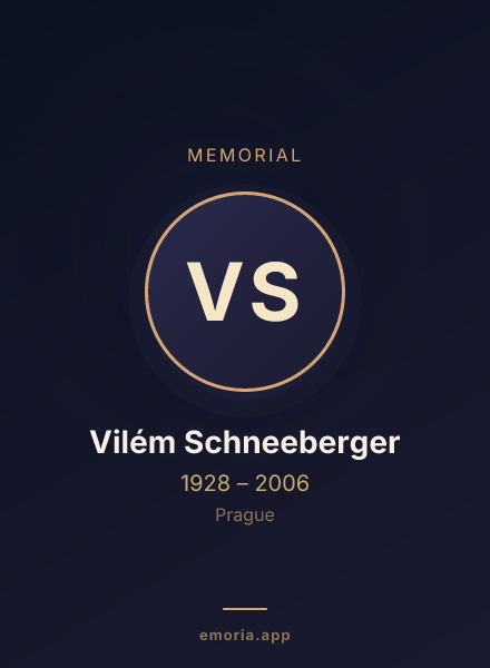 Memorial portrait of Vilém Schneeberger