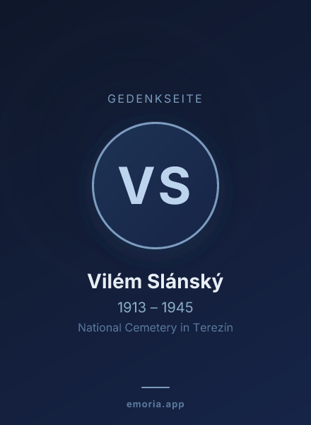 Gedenkportrait von Vilém Slánský