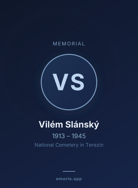 Memorial portrait of Vilém Slánský