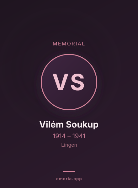 Memorial portrait of Vilém Soukup