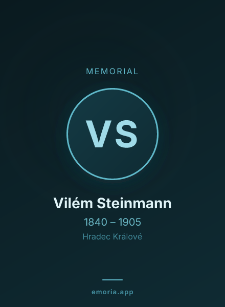 Memorial portrait of Vilém Steinmann