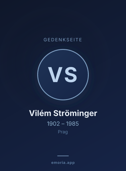 Gedenkportrait von Vilém Ströminger