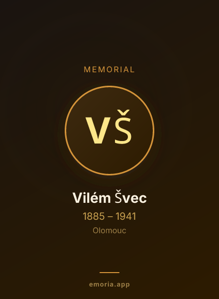 Memorial portrait of Vilém Švec