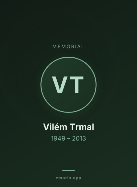 Memorial portrait of Vilém Trmal