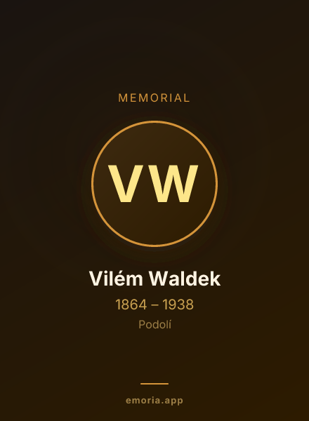 Memorial portrait of Vilém Waldek