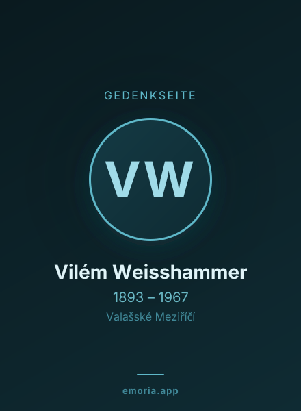 Gedenkportrait von Vilém Weisshammer