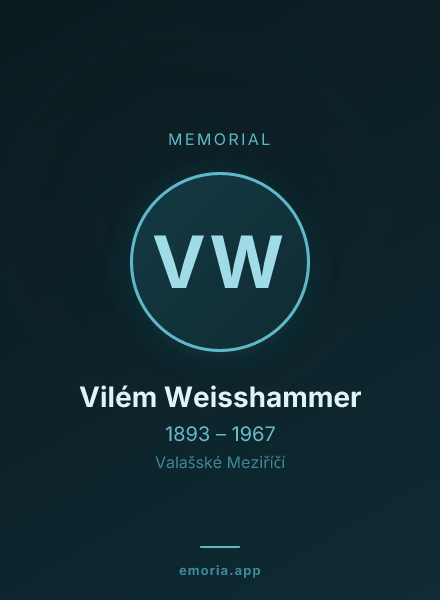 Memorial portrait of Vilém Weisshammer