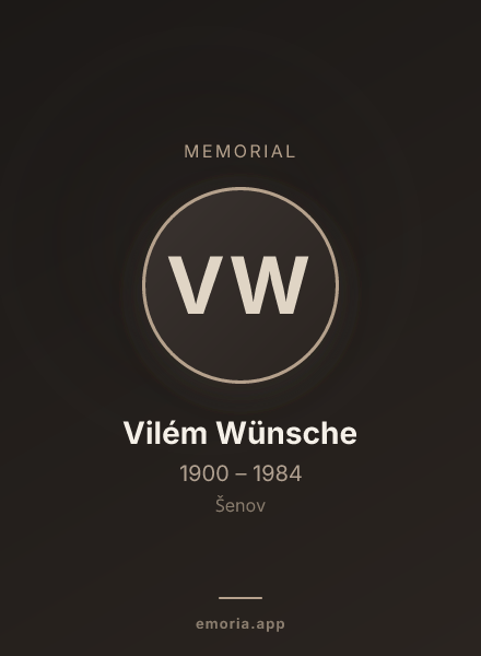 Memorial portrait of Vilém Wünsche