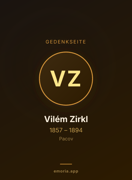 Gedenkportrait von Vilém Zirkl
