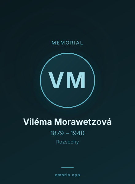 Memorial portrait of Viléma Morawetzová