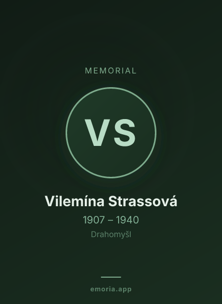 Memorial portrait of Vilemína Strassová