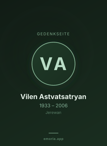 Gedenkportrait von Vilen Astvatsatryan