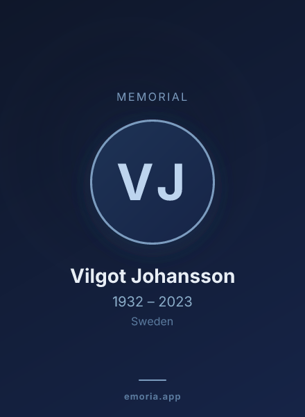 Memorial portrait of Vilgot Johansson